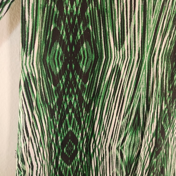 Derek Lam Design Nation Green black cotton Button down Shirt Dress Size Medium - Picture 10 of 16